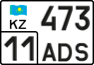 License plate Kazakhstan, Private owners (2012)