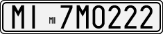 License plate of Italy, Cars (1927 year series)