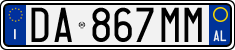 License plate of Italy, Cars (1994 year series)