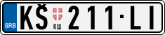 License plate of Serbia, Cars