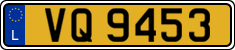 License plate of Luxembourg, 2003 year system