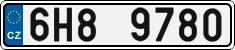 License plate of the Czech Republic, Cars (2001)