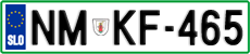 License plate of Slovenia, Cars