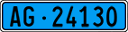 License plate of Switzerland, Work and fire vehicles (blue)