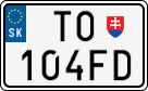License plate of Slovakia, Motorcycles