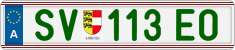 License plate of Austria, Regular plates