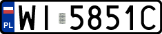 License plates of Poland, Regular car plates