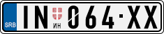 License plate of Serbia, Cars