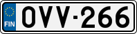 License plate of Finland, Cars