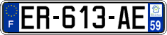 French license plate, SIV (ordinary)