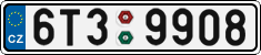 License plate of the Czech Republic, Cars (2001)