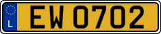 License plate of Luxembourg, 2003 year system