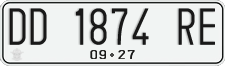 License plate of Indonesia, Regular plates