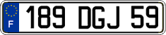 French license plate, FNI