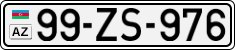 License plate of Azerbaijan, Cars