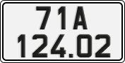 License plate of Vietnam, Cars