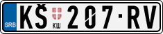 License plate of Serbia, Cars