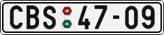 License plate of the Czech Republic, Cars (1960)