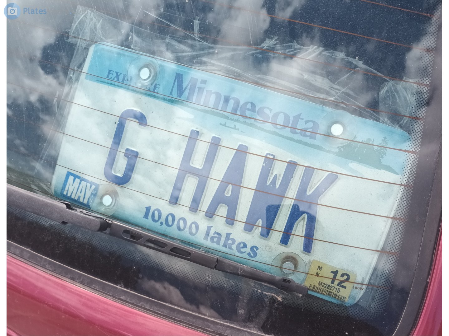 G HAWK, License plate without vehicle 
