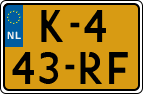 License plate of the Netherlands, Cars