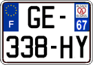 French license plate, SIV (ordinary)