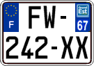 French license plate, SIV (ordinary)