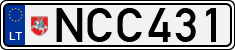 License plate of Lithuania, Cars