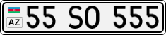 License plate of Azerbaijan, Cars