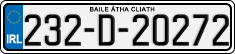 License plate of Ireland, Regular plates