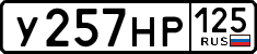 License plate Russia, Cars