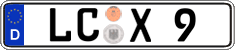 German license plate, Regular plates
