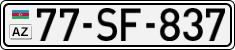 License plate of Azerbaijan, Cars