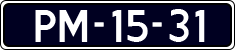 License plate of the Netherlands, Imported oldtimers (cars)
