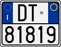 License plate of Italy, Motorcycles (1994 year series)