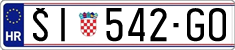 License plate of Croatia, Regular plates