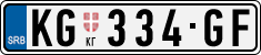 License plate of Serbia, Cars