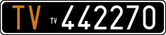 License plate of Italy, Cars (1927 year series)