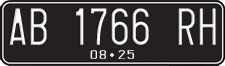 License plate of Indonesia, Regular plates