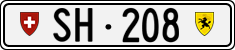 License plate of Switzerland, Cars