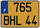 French license plate, FNI