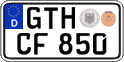 German license plate, Regular plates