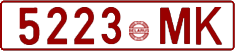 License plate Belarus, Cars (1992)