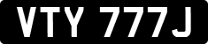 License plate of the United Kingdom, 1963 year system