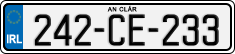 License plate of Ireland, Regular plates