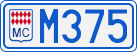 License plate of Monaco, Cars