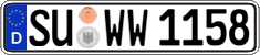 German license plate, Regular plates