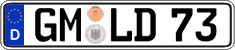 German license plate, Regular plates