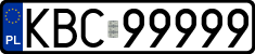 License plates of Poland, Regular car plates