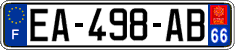 French license plate, SIV (ordinary)