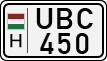 license plates of Hungary, Cars (1990)